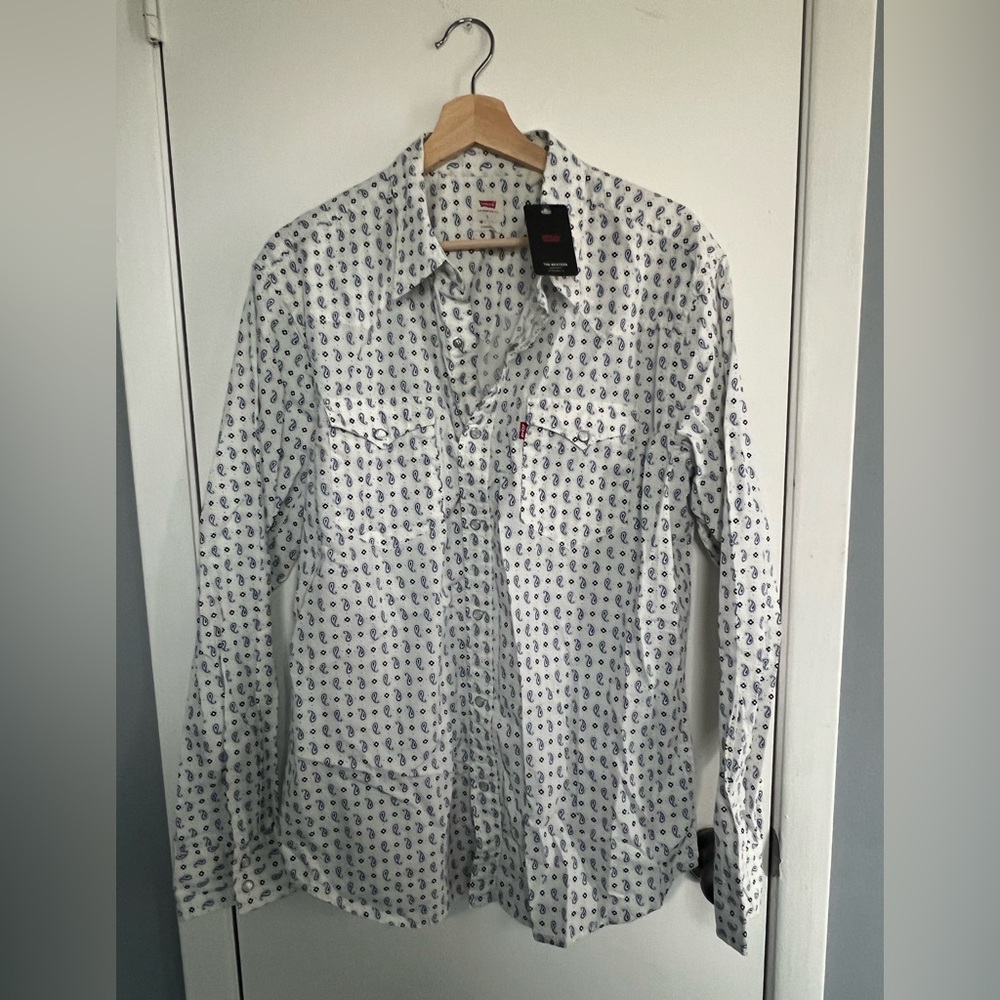 Authentic Levi’s Men's Large Standard Western Pearl Snaps New w/ Tags